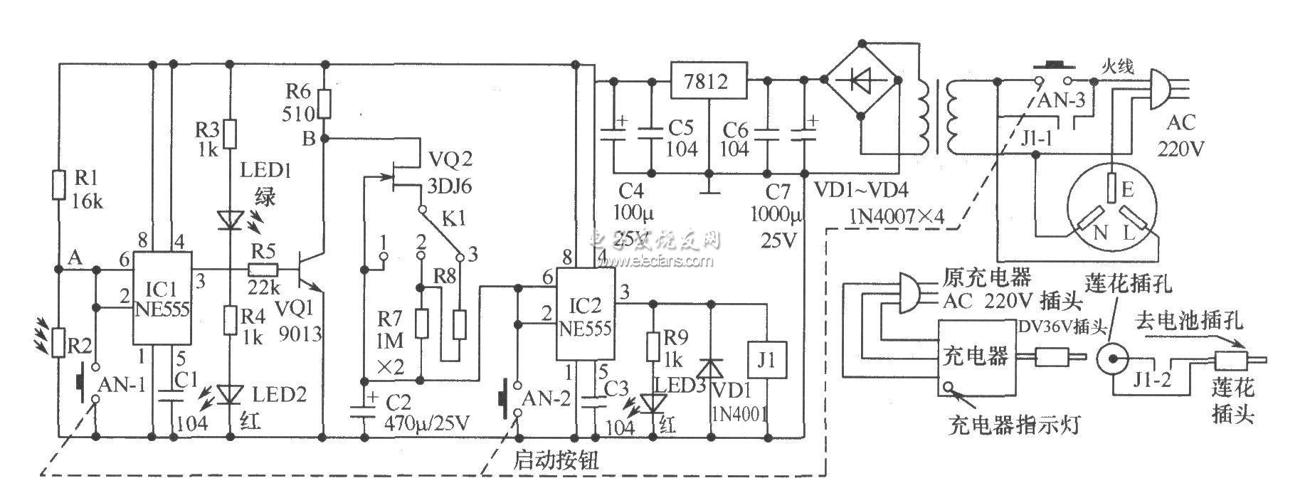 新穎的自行車(chē)充電器電路