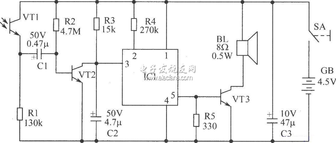防盜報(bào)警“犬”原理圖