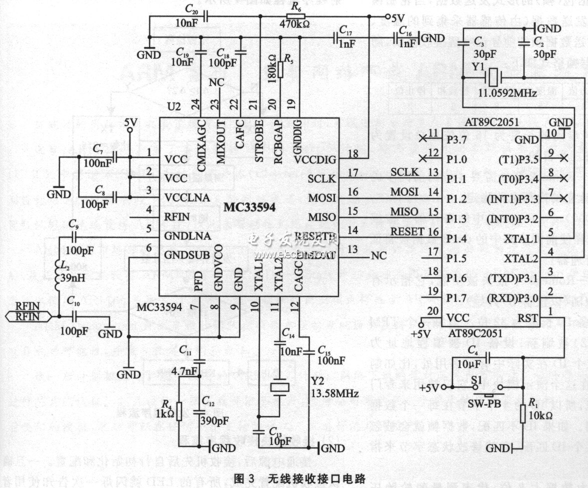 無(wú)線接收接口電路