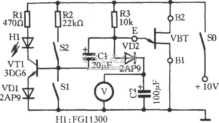 單結(jié)晶體管工作性能速測(cè)電路圖