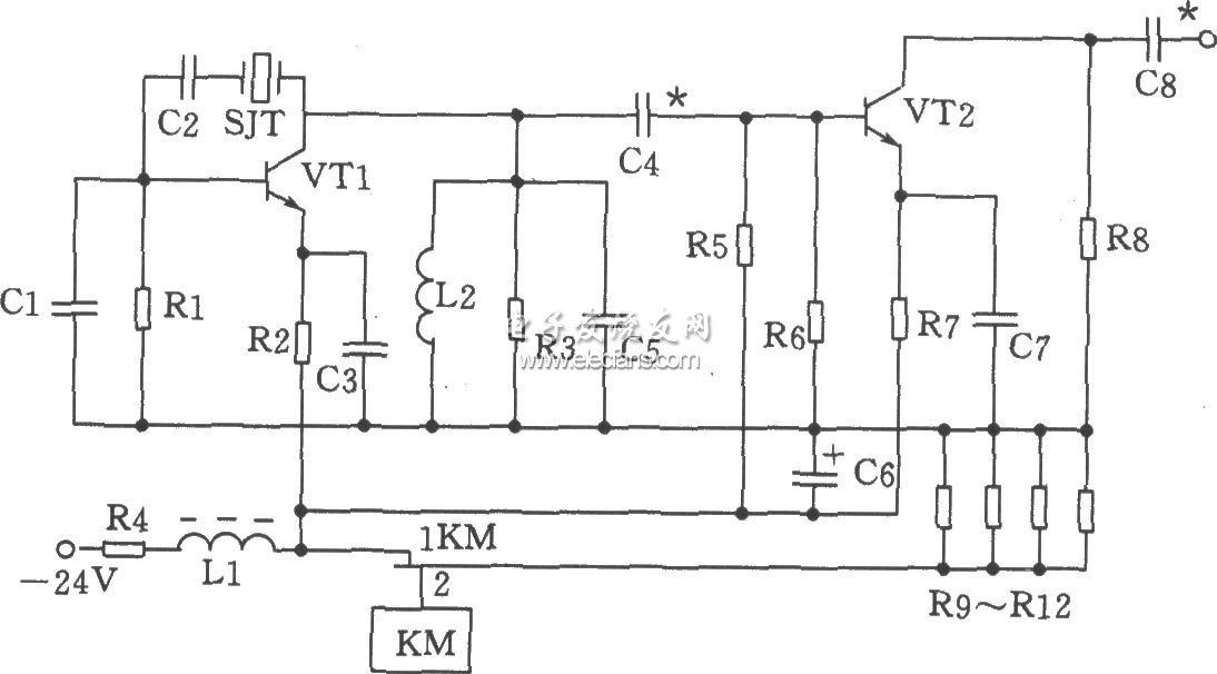 70MHz并聯(lián)晶體振蕩器電路