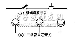 三極管開關(guān)與機(jī)械式開關(guān)電路