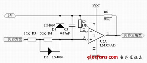 同步三角波發(fā)生和放大電路