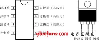 圖1（a）為DIP8引腳封裝，圖1（b）為3引腳封裝