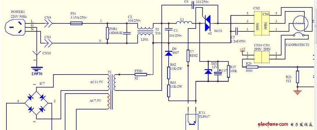 空氣調(diào)節(jié)器典型電路設(shè)計(截圖)之一