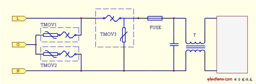 采用TMOV 的全模保護電路