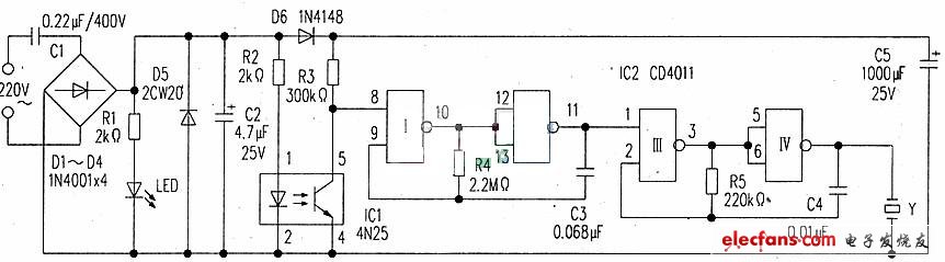 無(wú)源停電報(bào)警器電路