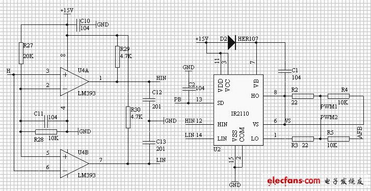 圖 8 反相延時(shí)驅(qū)動(dòng)電路