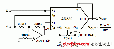 模擬平方計(jì)算器電路
