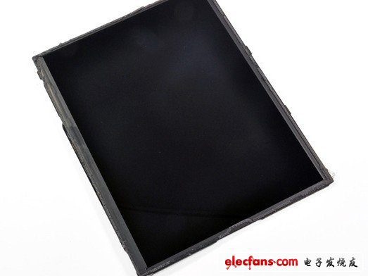 在9.7寸LCD顯示屏的背后有印有型號(hào)，相信來(lái)自三星。除了型號(hào)還發(fā)現(xiàn)三組神秘條碼。不清楚條碼有何用