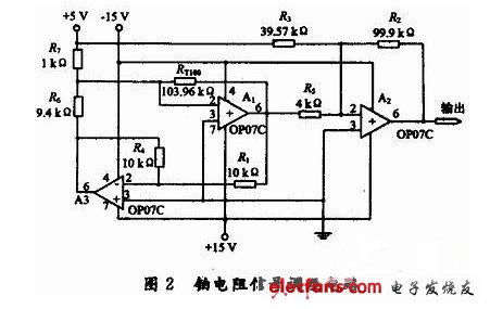 鉑電阻信號(hào)調(diào)理電路