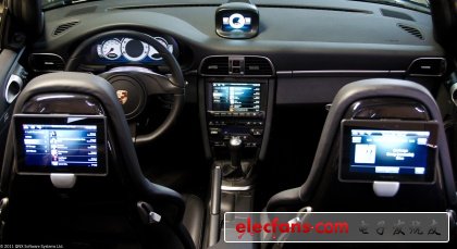 在CES 2012中展出的配備QNX實(shí)時(shí)操作系統(tǒng)的卡雷拉公司保時(shí)捷概念車型