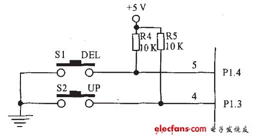 無(wú)線病房呼叫器主機(jī)鍵盤電路圖