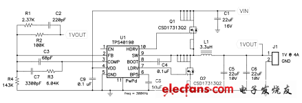 用于演示瞬態(tài)響應的簡單降壓轉換器