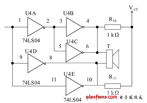 圖5 超聲波發(fā)射電路原理圖