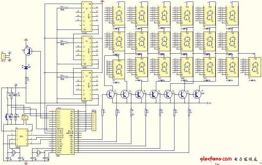 帶有無線遙控功能的音樂萬年歷電路原理圖