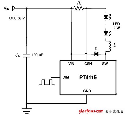 圖2 LED射燈驅(qū)動(dòng)電路