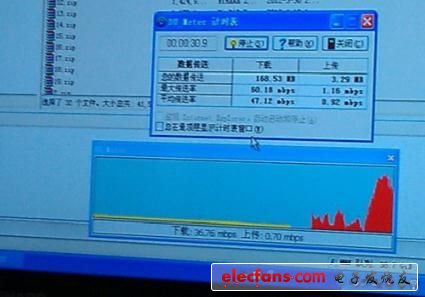在廣州移動(dòng)辦公室內(nèi)測(cè)試的TD-LTE最高下載速率為60.18Mbps