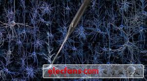 MIT和佐治亞理工學(xué)院發(fā)明了一種機械探針（中間）。它被用來創(chuàng)建大腦器官列表和接線圖，以供芯片生產(chǎn)商模擬