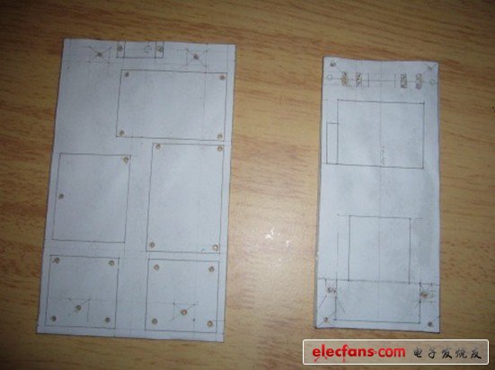 我用一些便宜的塑料板裁剪成我需要的形狀，我畫(huà)出了一個(gè)圖紙