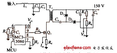反激式開(kāi)關(guān)變換電路