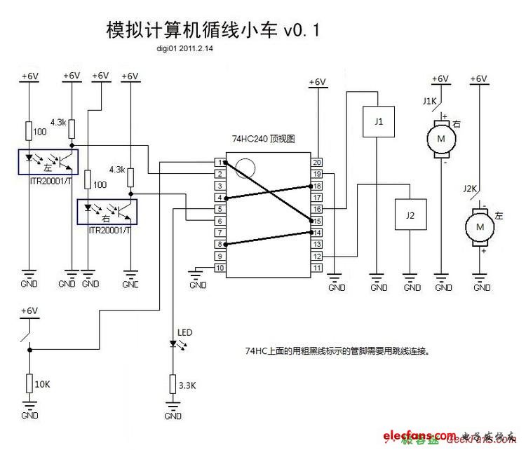 機器人制作:模擬計算機循線小車