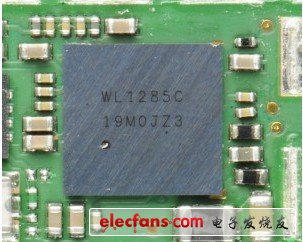 摩托羅拉RAZR智能手機(jī)中德州儀器WiFi SoC模塊