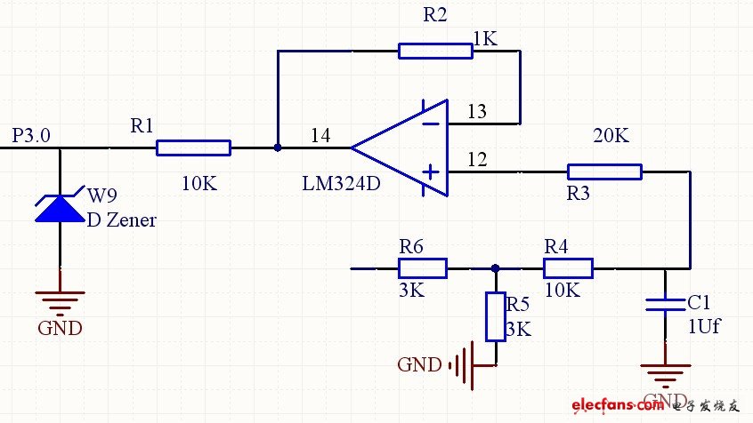 圖4 電壓信號(hào)采集電路
