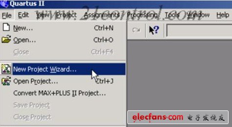 運行QuatrusII軟件（以下簡稱Q2），建立工程，F(xiàn)ileàNew Project Wizad