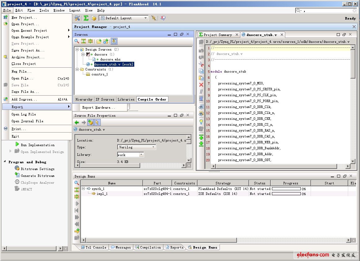 最后一步，將硬件信息導(dǎo)入到SDK。File-》Export Hardware