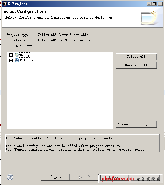 在工程配置選項(xiàng)中，去掉Debug（因?yàn)槲覀儾恍枰M(jìn)行調(diào)試），只保留Release
