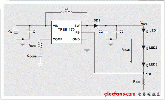 無(wú)開路保護(hù) LED 驅(qū)動(dòng)器高壓升壓轉(zhuǎn)換器結(jié)構(gòu)