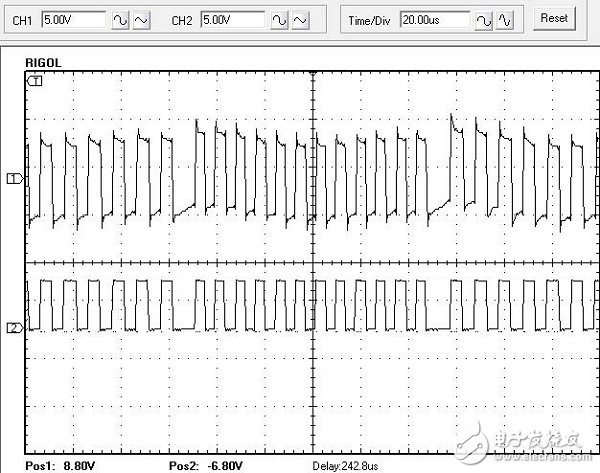 圖9 檢波輸入電路實(shí)際測量圖