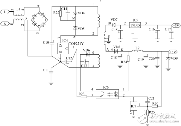 固定式和開關(guān)式混合穩(wěn)壓電源電子電路圖