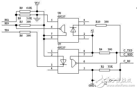 光電隔離應(yīng)用設(shè)計電路圖