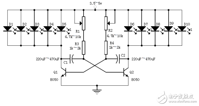 廣告彩燈制作電路設(shè)計