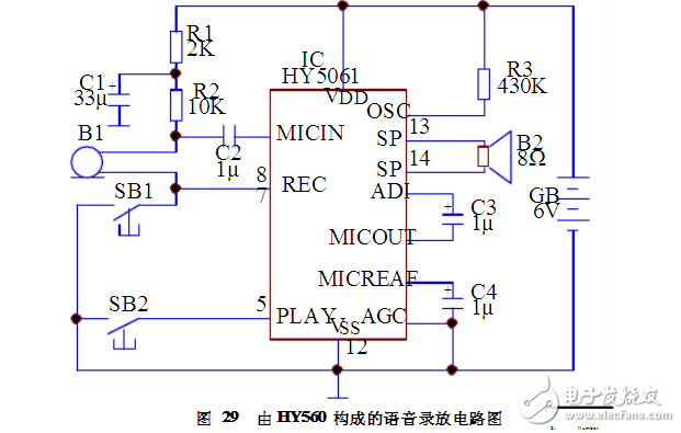 由HY560構(gòu)成的語音錄放電路模塊設(shè)計(jì)