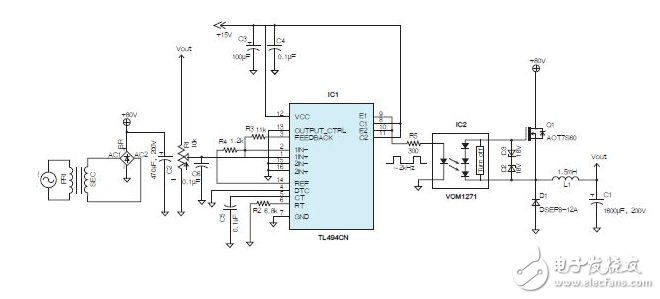 采用光電耦合器可變高壓電源電路設(shè)計(jì)