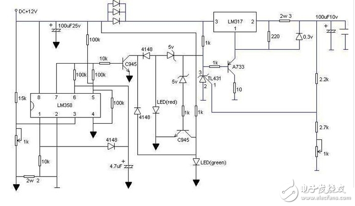 實(shí)用鋰電池快速充電器電路圖設(shè)計