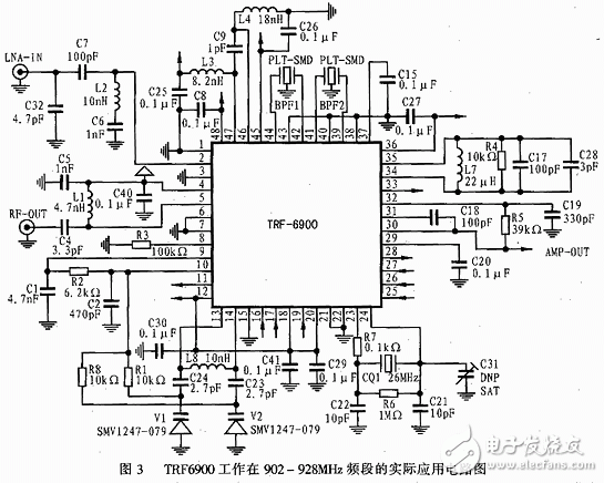 基于TRF6900單片機射頻收發(fā)器電路設(shè)計