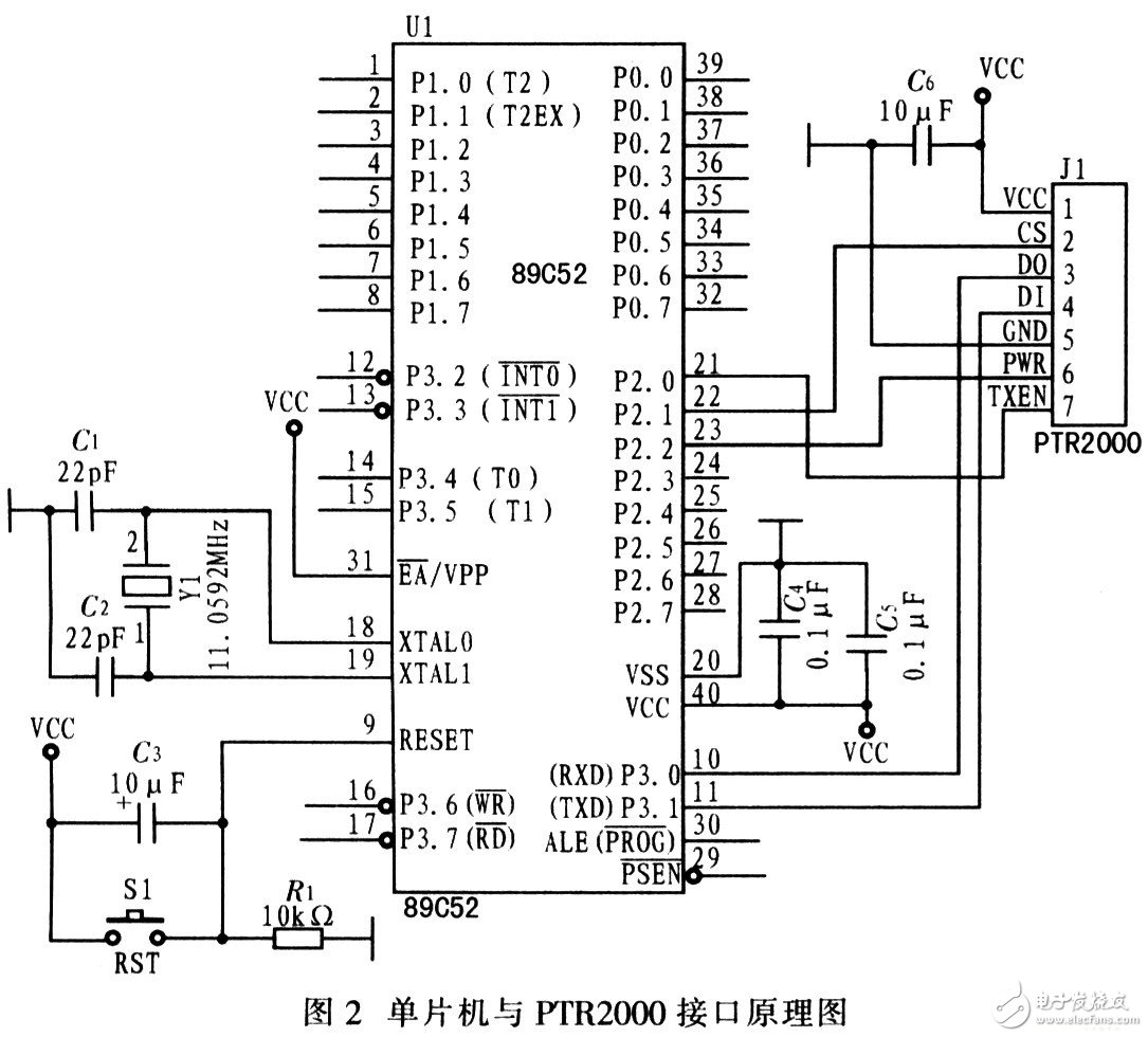基于AT89C52單片機(jī)近距離無線通信系統(tǒng)電路設(shè)計 