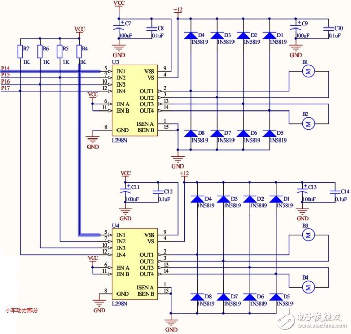 循線機(jī)器人小車系統(tǒng)電路模塊設(shè)計