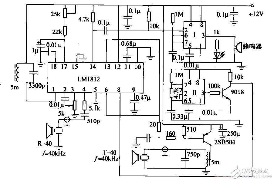采用LM1812的超聲波防碰撞電路設(shè)計