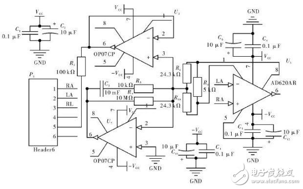 采用STM32的心電采集系統(tǒng)電路設計