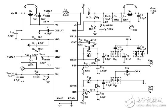 Intersil汽車TFT-LCD顯示器電源電路設(shè)計(jì)
