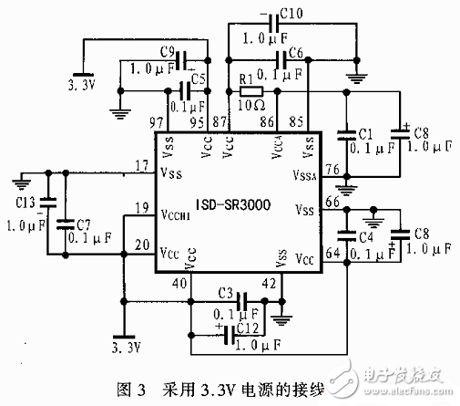 嵌入式語音識(shí)別處理ISD-SR3000應(yīng)用電路設(shè)計(jì)