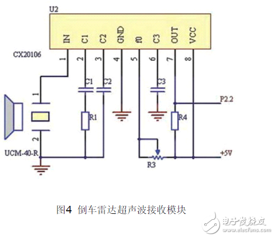 采用MSP430F2274單片機設(shè)計的倒車雷達電路