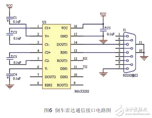 采用MSP430F2274單片機(jī)設(shè)計(jì)的倒車?yán)走_(dá)電路