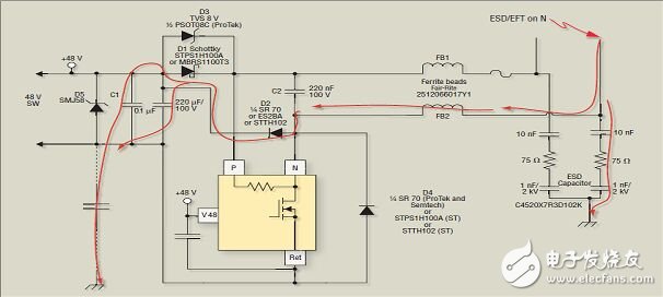 以太網(wǎng)供電浪涌保護電路設(shè)計方案詳解