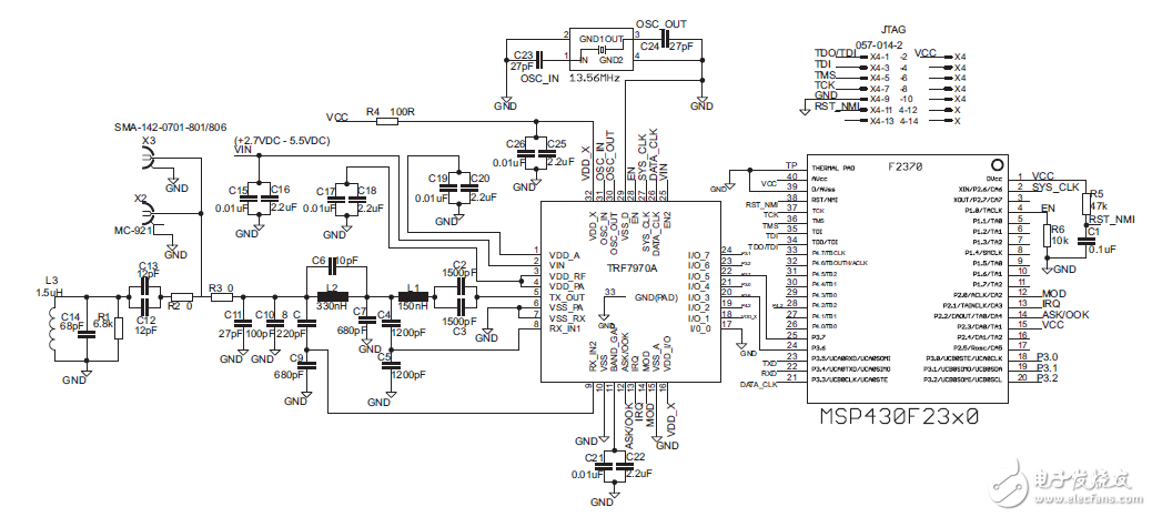 揭秘RFID與NFC收發(fā)連接器電路 —電路圖天天讀(97)